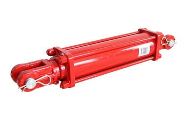 cilindro 40Cr hidráulico em dois sentidos para Front End Loader Red Color